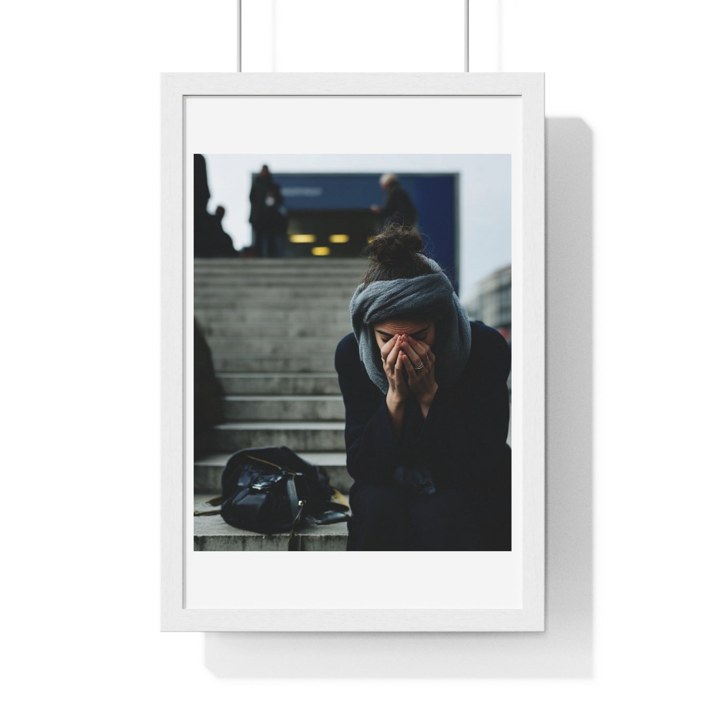 Raw Art Street Scene 'Designed by AI' Framed Art Print