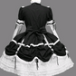 Gothic Cosplay Court Dress, Retro Lace Fluffy Sleeve Dress