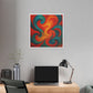 Bold Brush Strokes Representing a Swirling Jazz Performance 'Designed by AI' Canvas Art Print