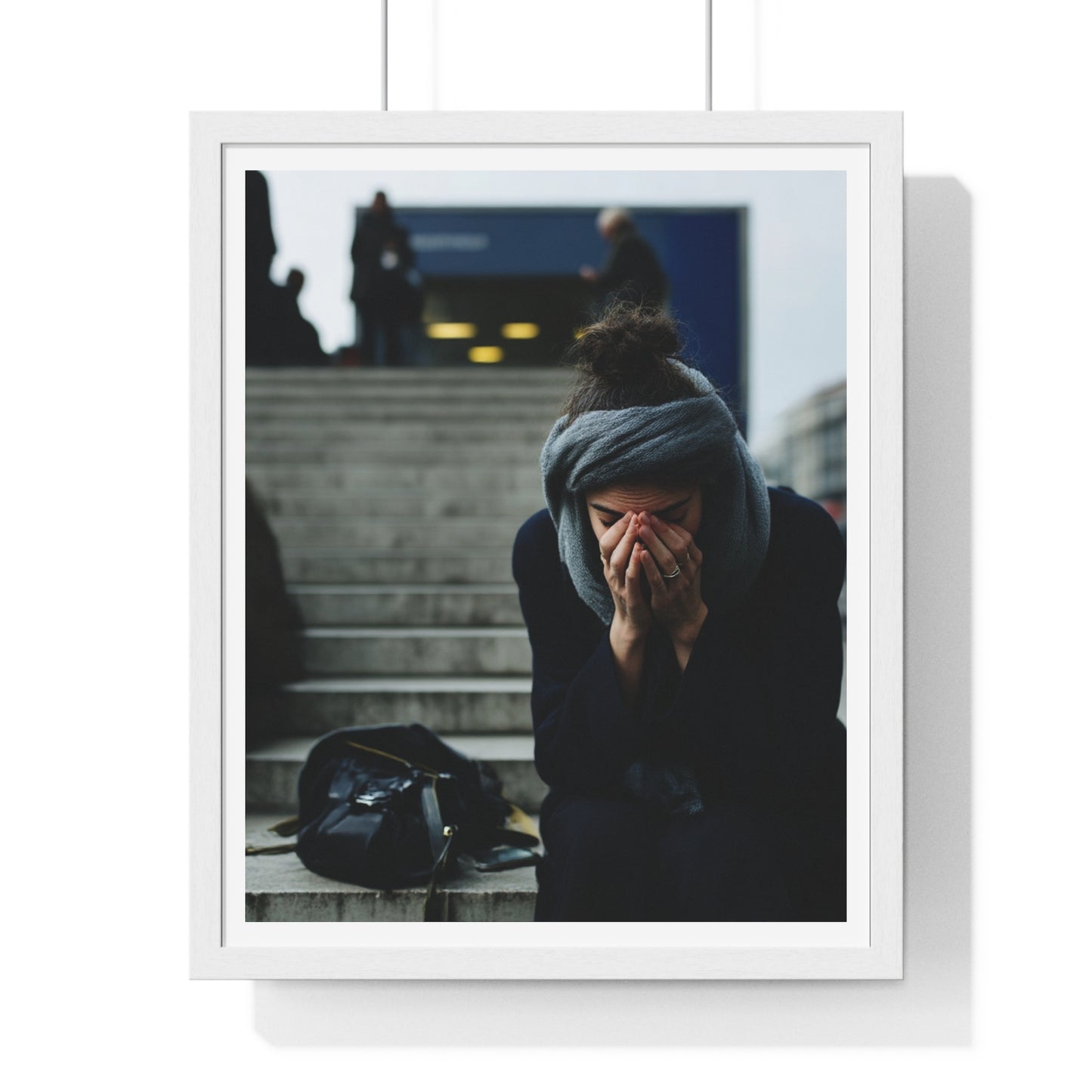 Raw Art Street Scene 'Designed by AI' Framed Art Print