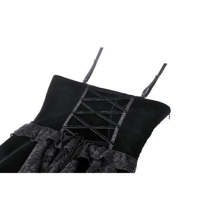 Dark in Love Fia Romantic Gothic Hollow Waist Maxi Dress