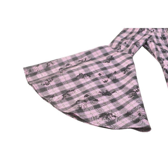 Dark in Love Ellery Big Pink Butterfly Doll Bell-Sleeve Dress