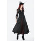 Dark in Love Gothic Victorian Lace Panel Skirt in Crimson