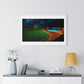 Dystopian Pool Scene II Photorealistic Art Style 'Designed by AI' Framed Print