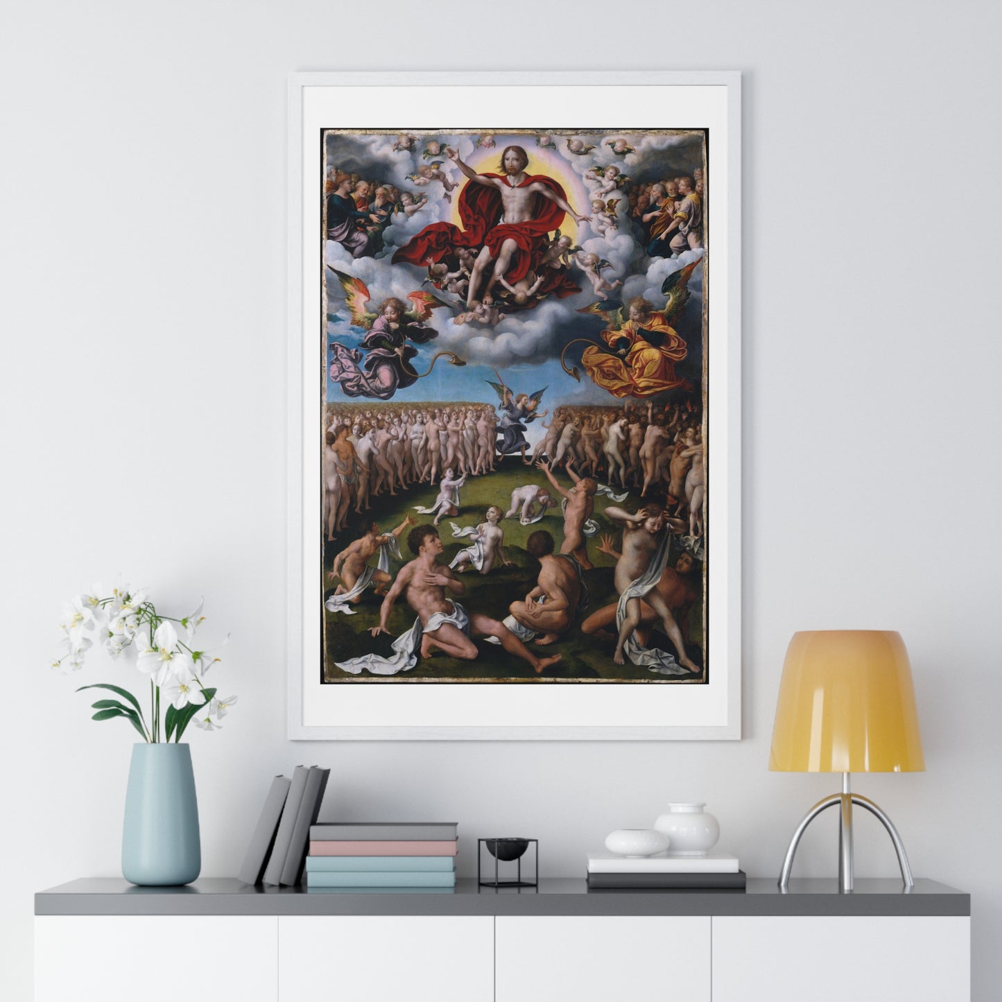 The Last Judgment (1525-1530) by Joos van Cleve, from the Original, Framed Art Print