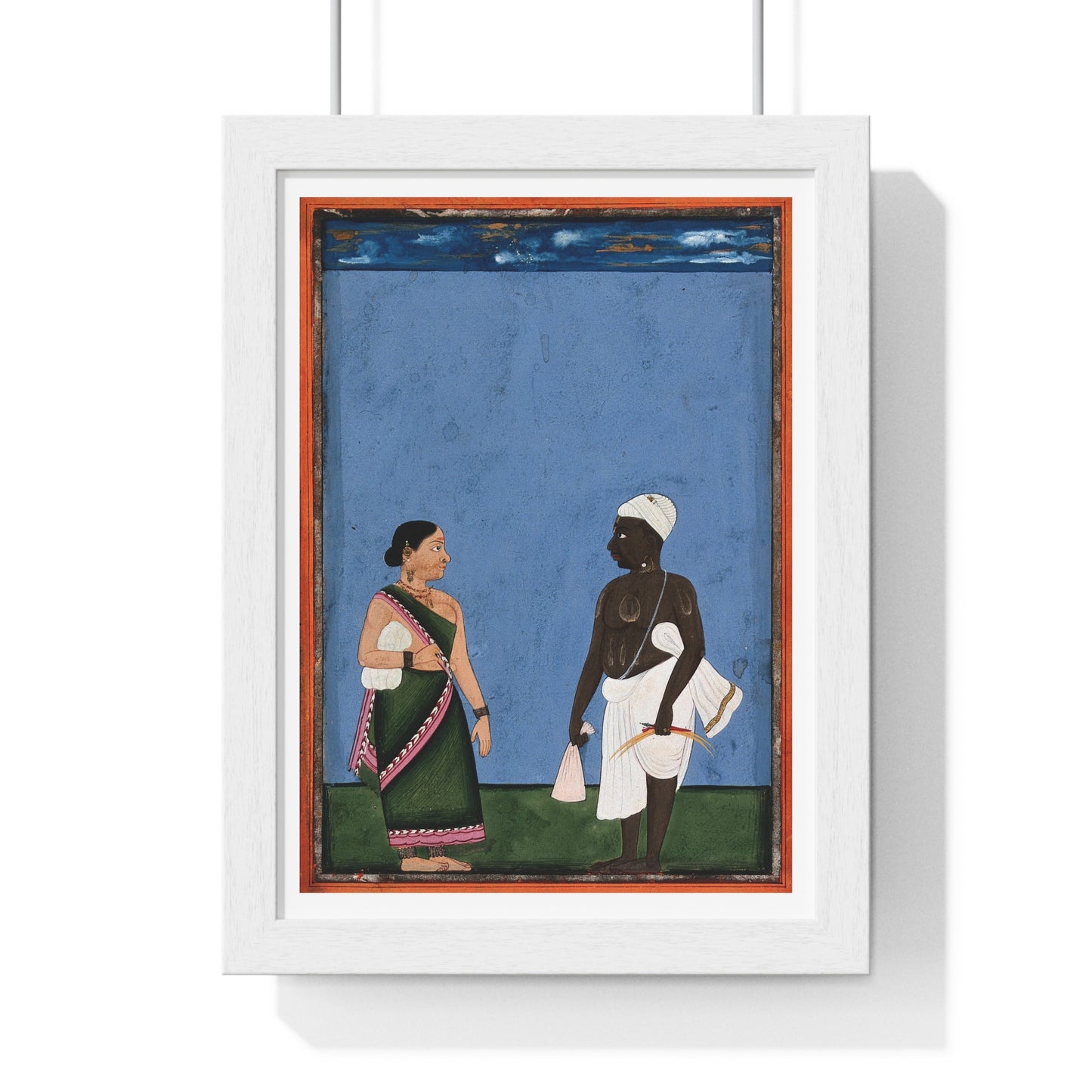 A Jain Farmer and Wife, Artist Unknown, from the Original, Framed Art Print