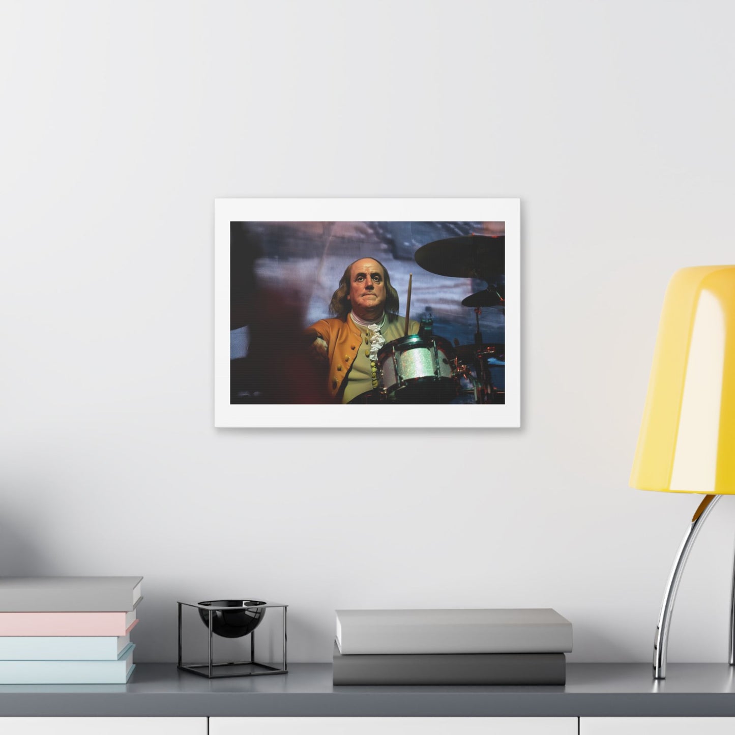 Benjamin Franklin Remixed for the 21st Century 'Designed by AI' Canvas Art Print