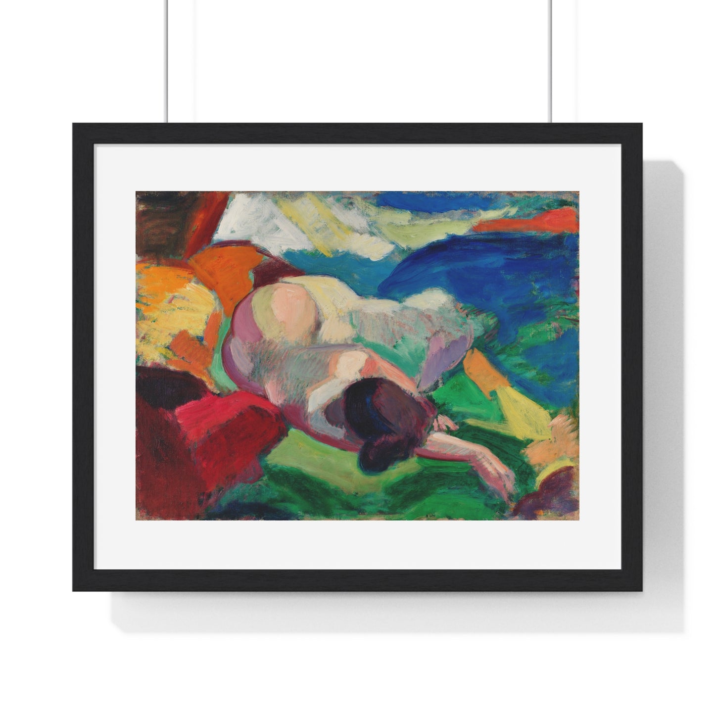 Naked Woman Posing Sensually 'Nude' (1915–1916) by Carl Newman, from the Original, Framed Art Print