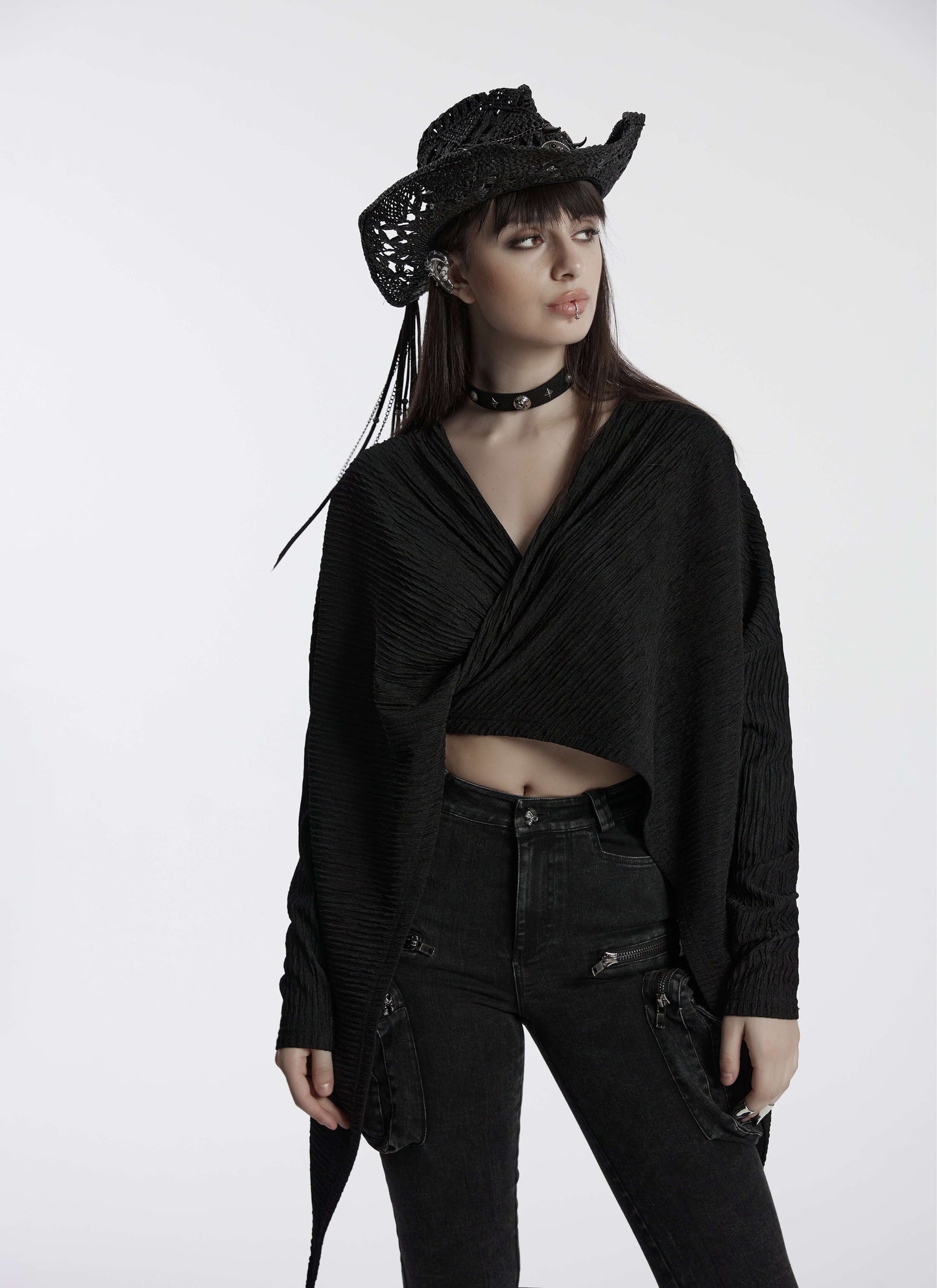 Punk Rave Mavy Punk Minimalist Jacket, Knitted Cardigan