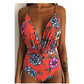 One-Piece Swimsuit Backless Monokini, Tropical Designs