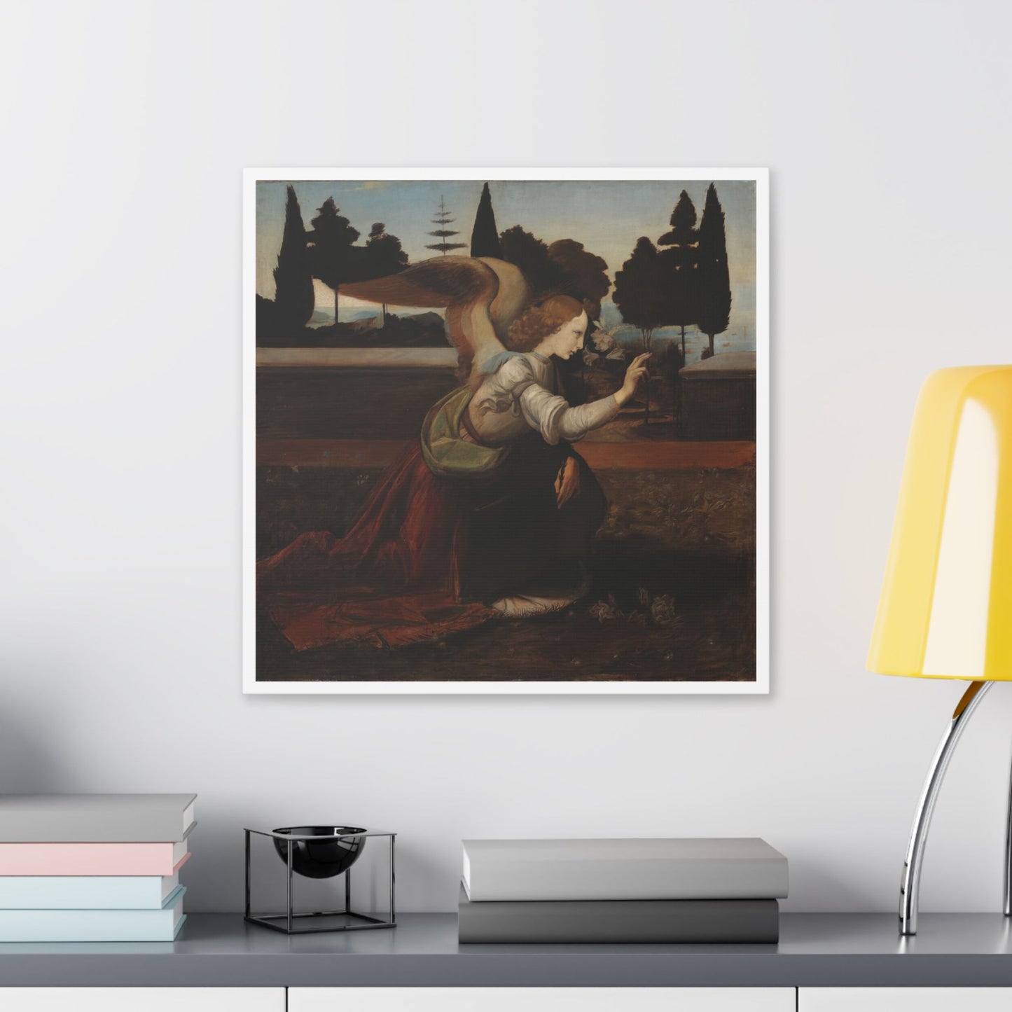 'Angel' Detail Copy After Leonardo da Vinci's Painting Annunciation (1895) by Magnus Enckell, Canvas Art Print