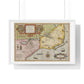 Historic Map of the American South: Virginia Item et Floridae (1606) by Gerardus Mercator and Jocodus Hondius, Framed Print