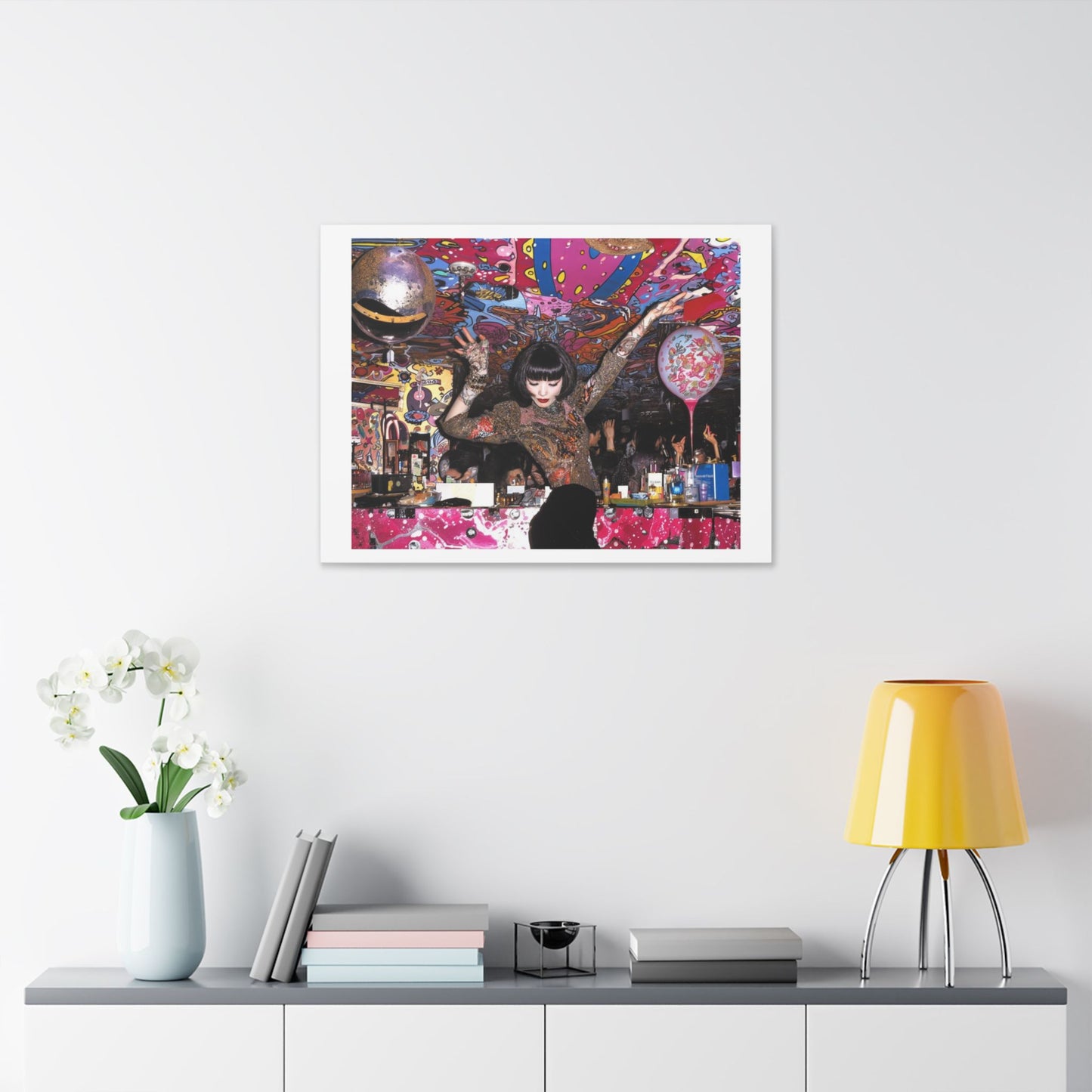 Psychedelic Japan VI Abstract Art 'Designed by 'AI Canvas Art Print