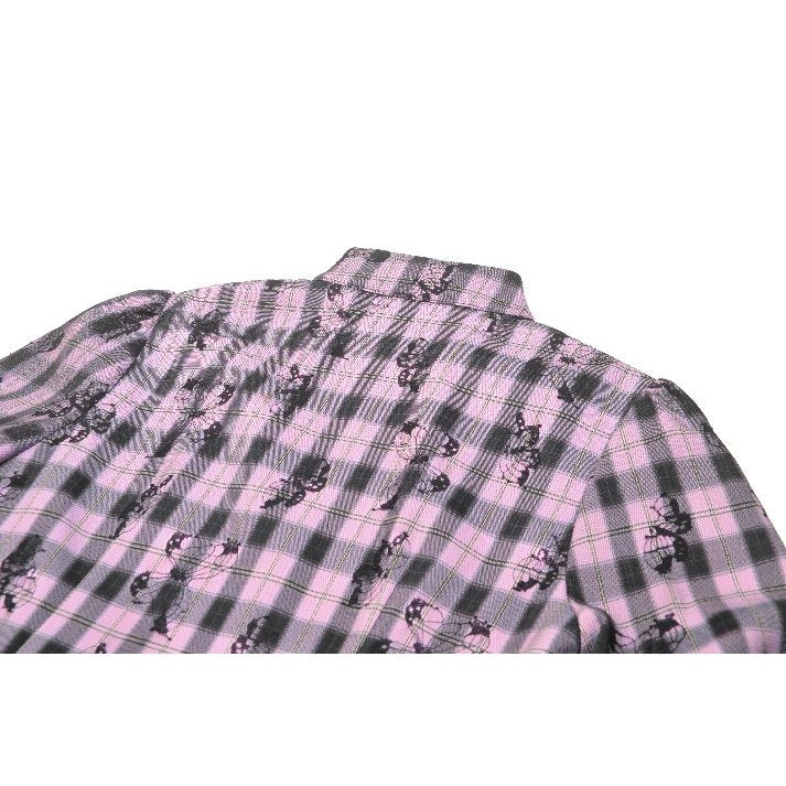 Dark in Love Ellery Big Pink Butterfly Doll Bell-Sleeve Dress