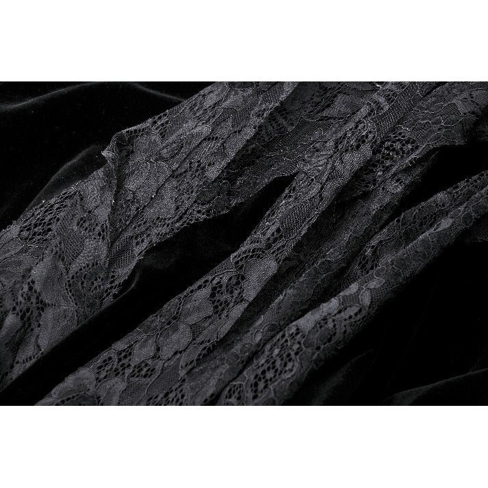 Dark in Love Fia Romantic Gothic Hollow Waist Maxi Dress