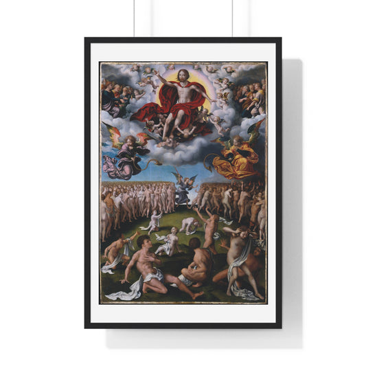 The Last Judgment (1525-1530) by Joos van Cleve, from the Original, Framed Art Print