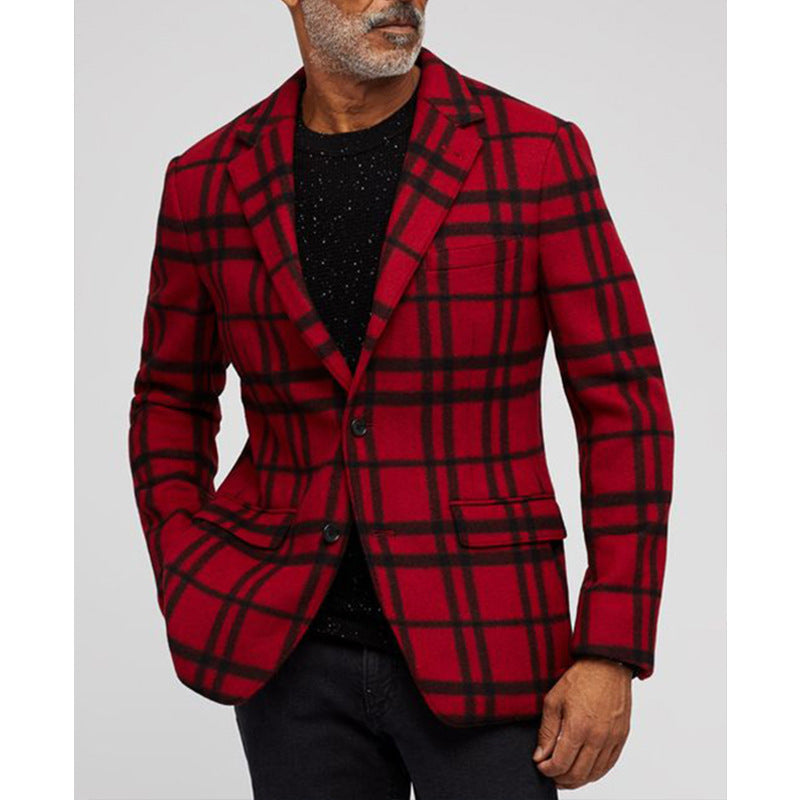 Men's British-Style Blazer, Plaid and Tartan