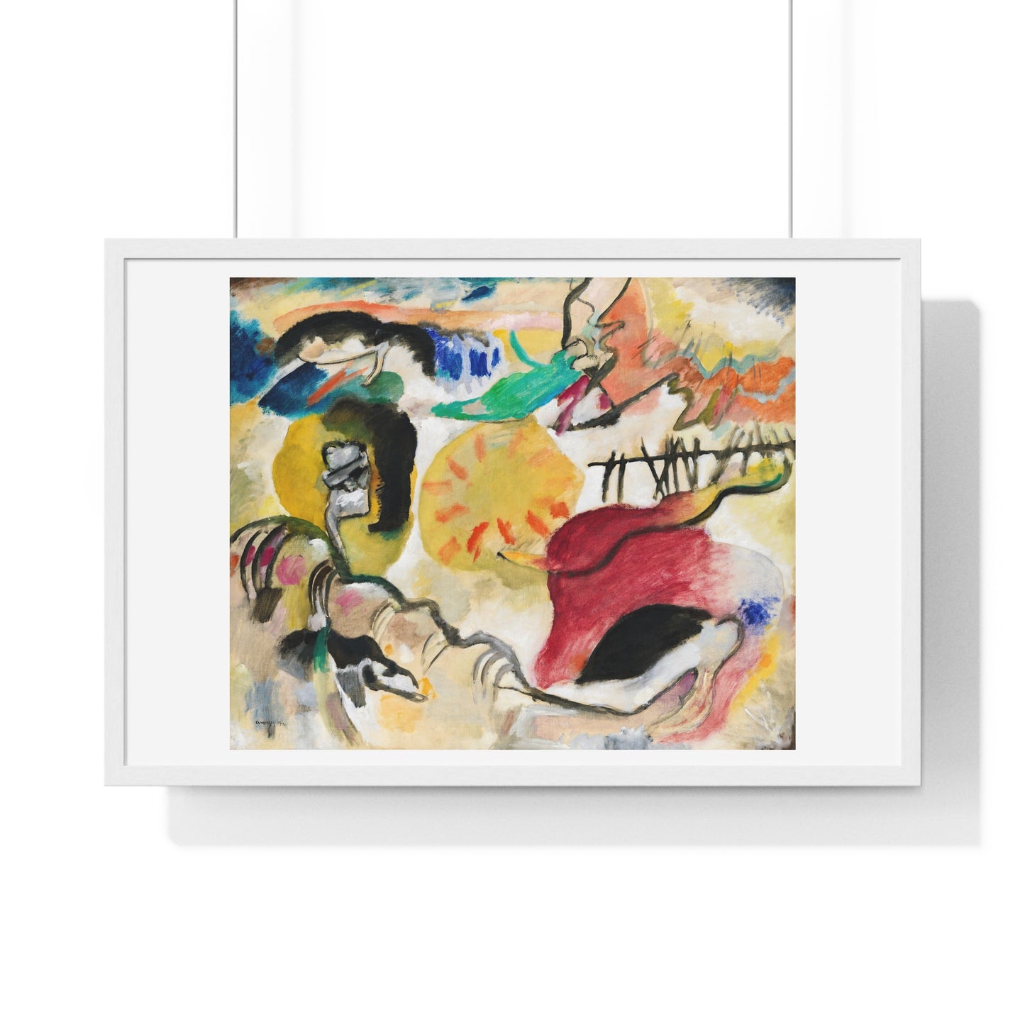 Improvisation 27 (Garden of Love II) by Wassily Kandinsky (1912) , from the Original, Framed Print