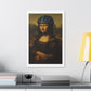 Biker Mona Lisa 'Created by AI' Canvas Art Print