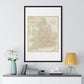 Antique Map: A New Map of England (1811) by John Cary from the Original, Framed Art Print