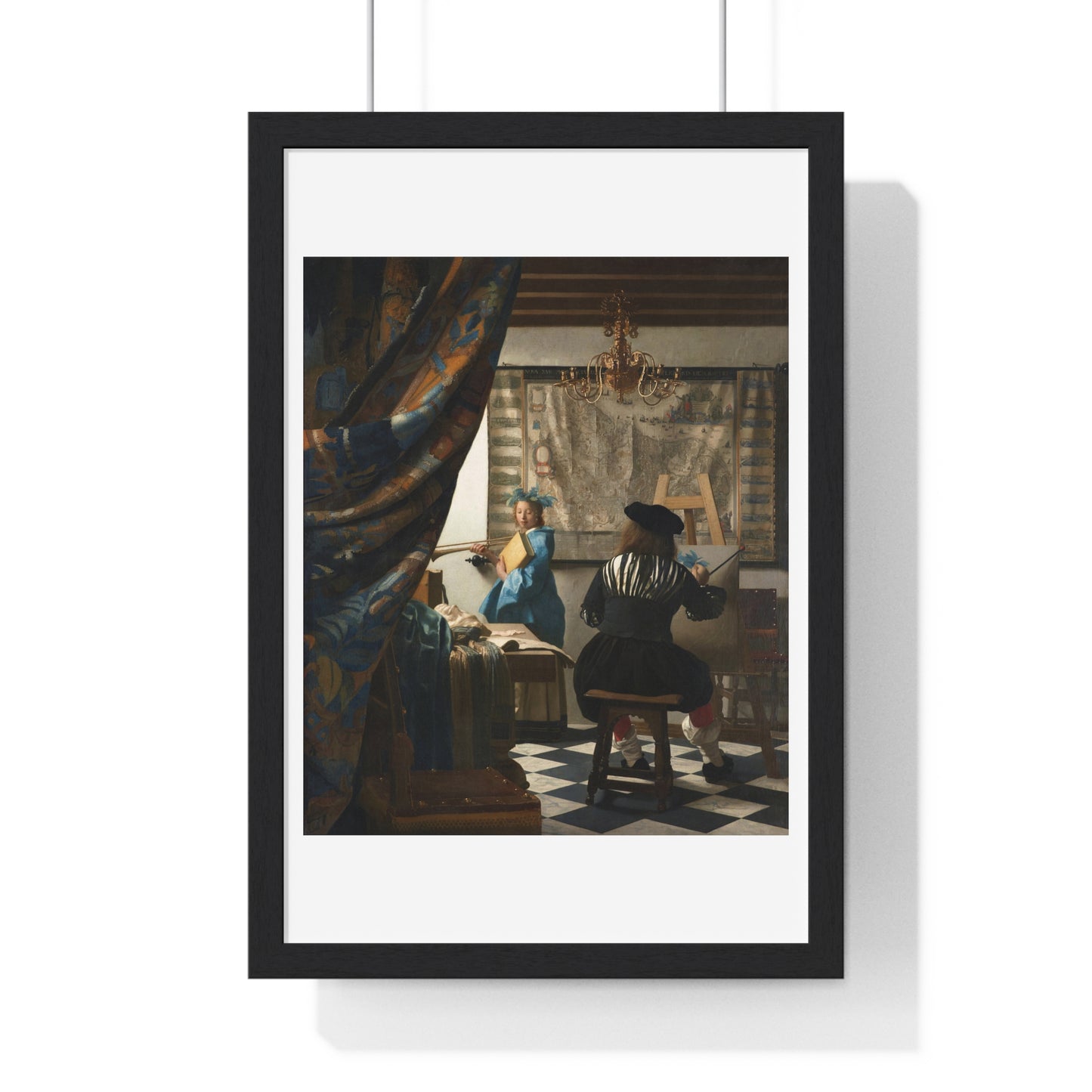 The Allegory of Painting (1666 –1668) by Johannes Vermeer, from the Original, Framed Art Print