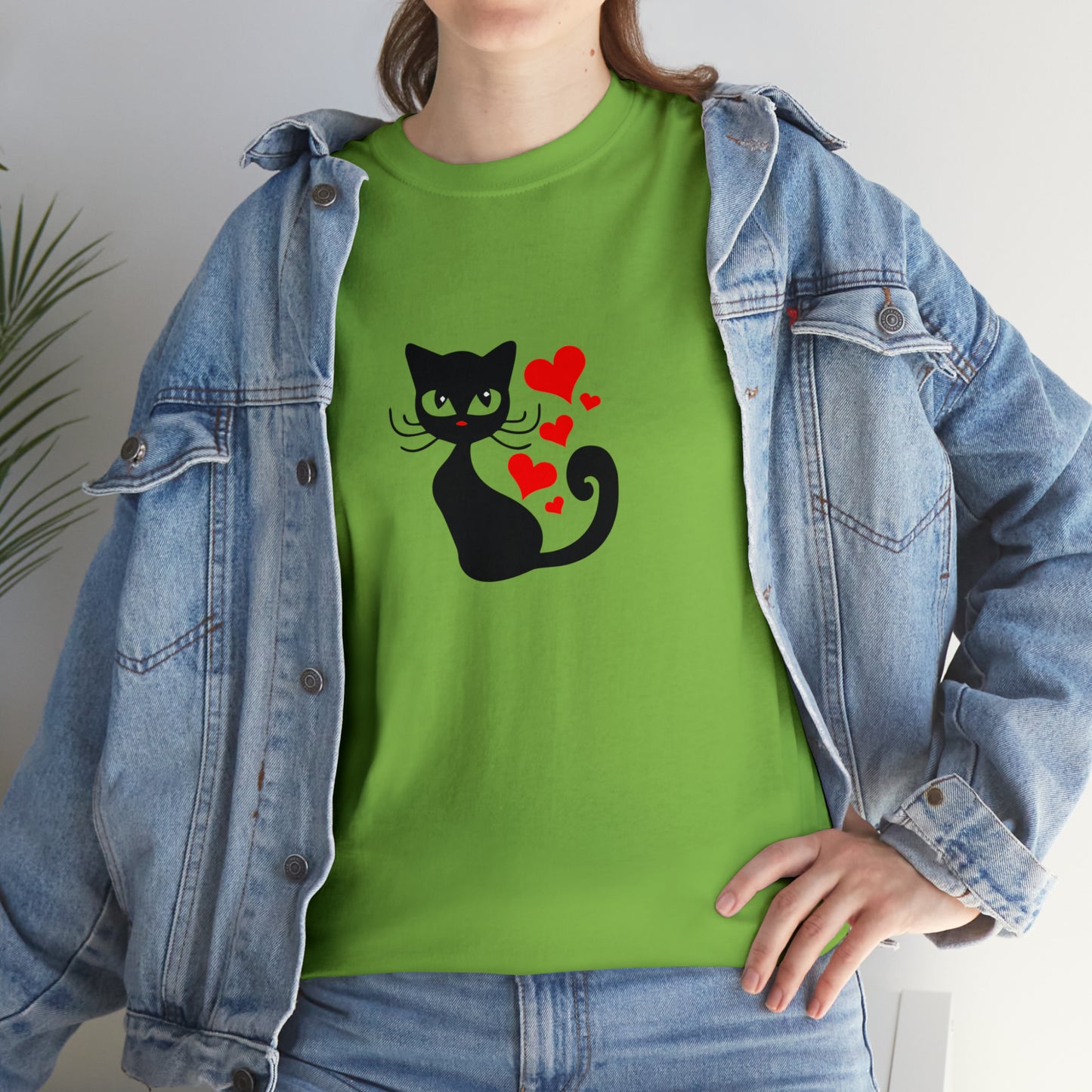 Love Cat Design Fashion T-Shirt