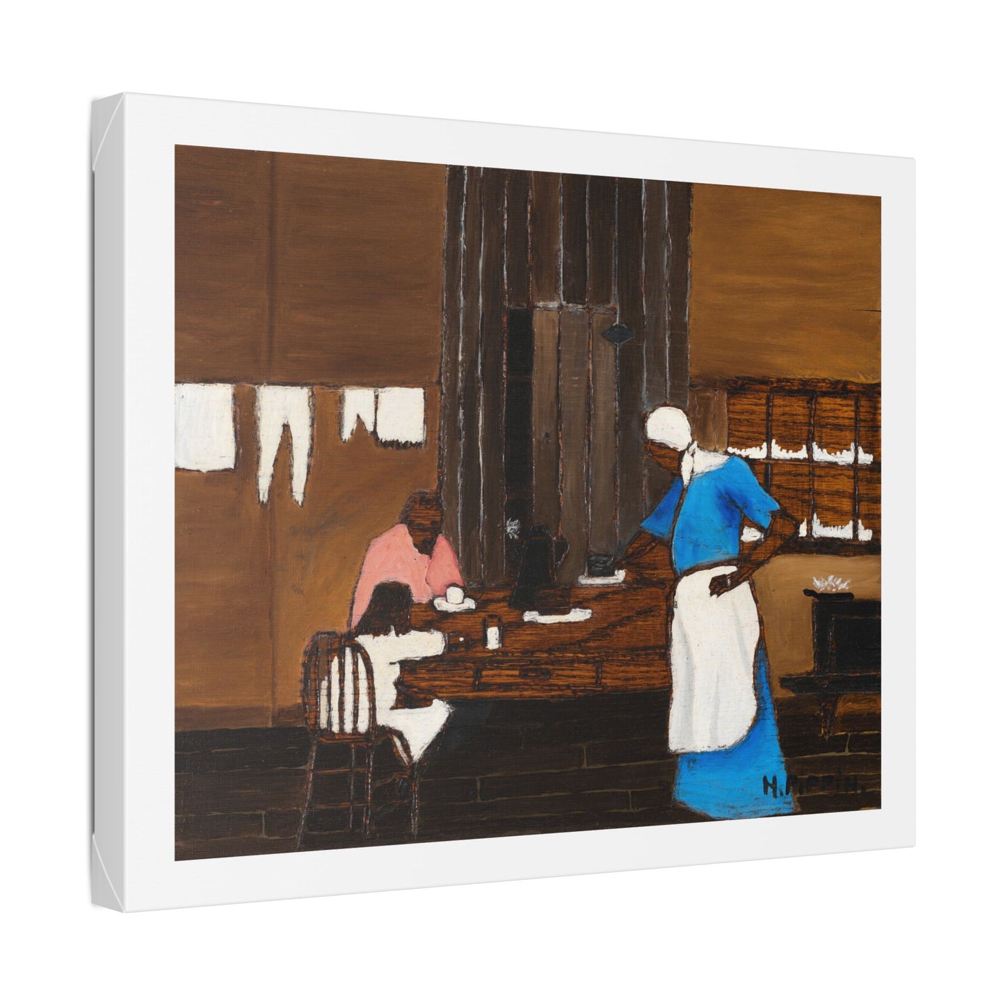 Supper Time by Horace Pippin (circa 1940), from the Original, Canvas Art Print