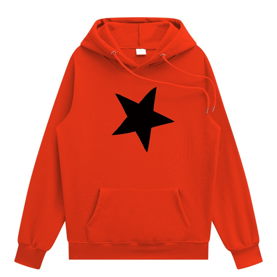 Five Pointed Star Unisex Hoodie, Multi Colours