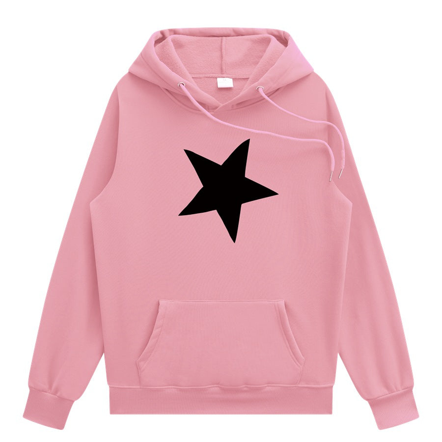 Five Pointed Star Unisex Hoodie, Multi Colours