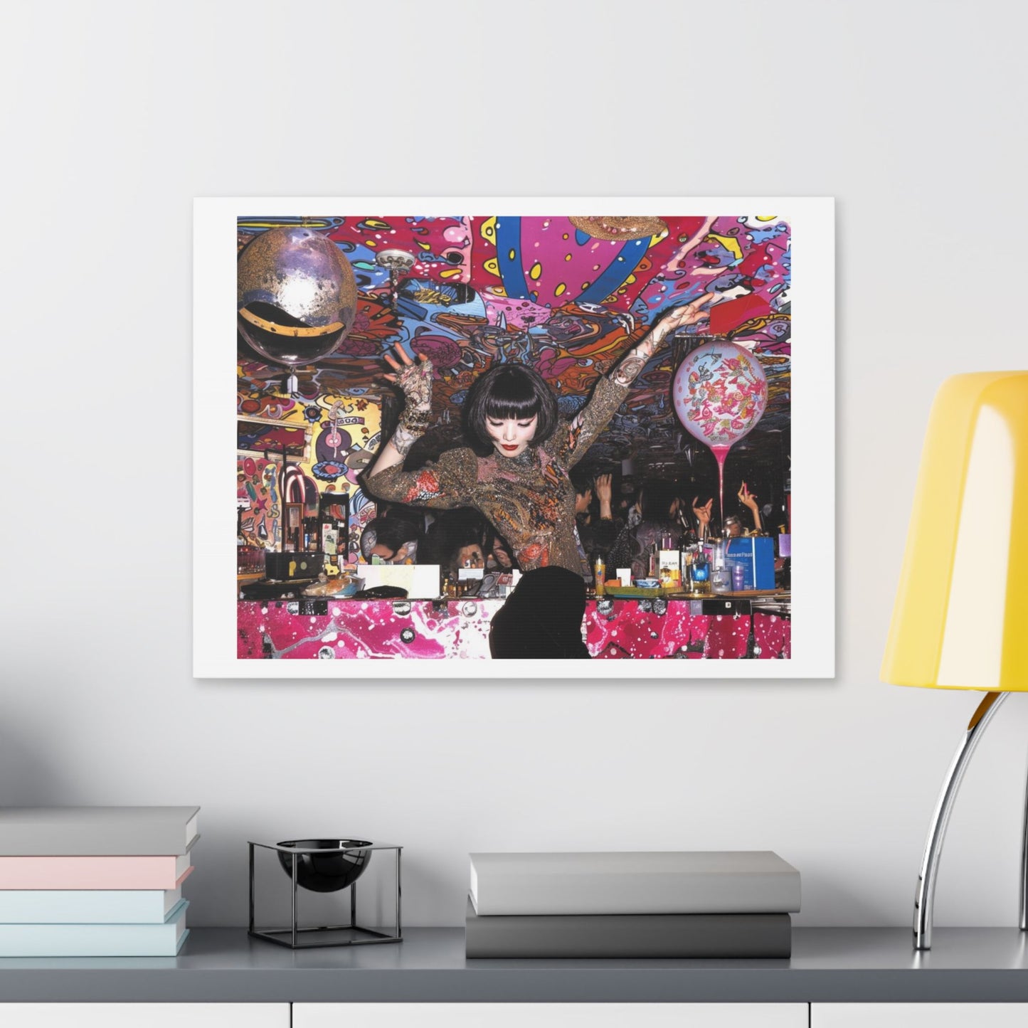 Psychedelic Japan VI Abstract Art 'Designed by 'AI Canvas Art Print