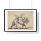 Cupid on a Lion (1652) by Giulio Romano, from the Original, Framed Art Print