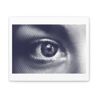 Human Eye Pixel Art Print on Satin Canvas