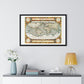 Map of the World 'Typus Orbis Terrarum' (1570-1595) by Abraham Ortelius, from the Original, Framed Art Print