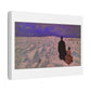 Victorian Couple in a Winter Scene, 19th Century Pastel Art 'Designed by AI' Print on Canvas