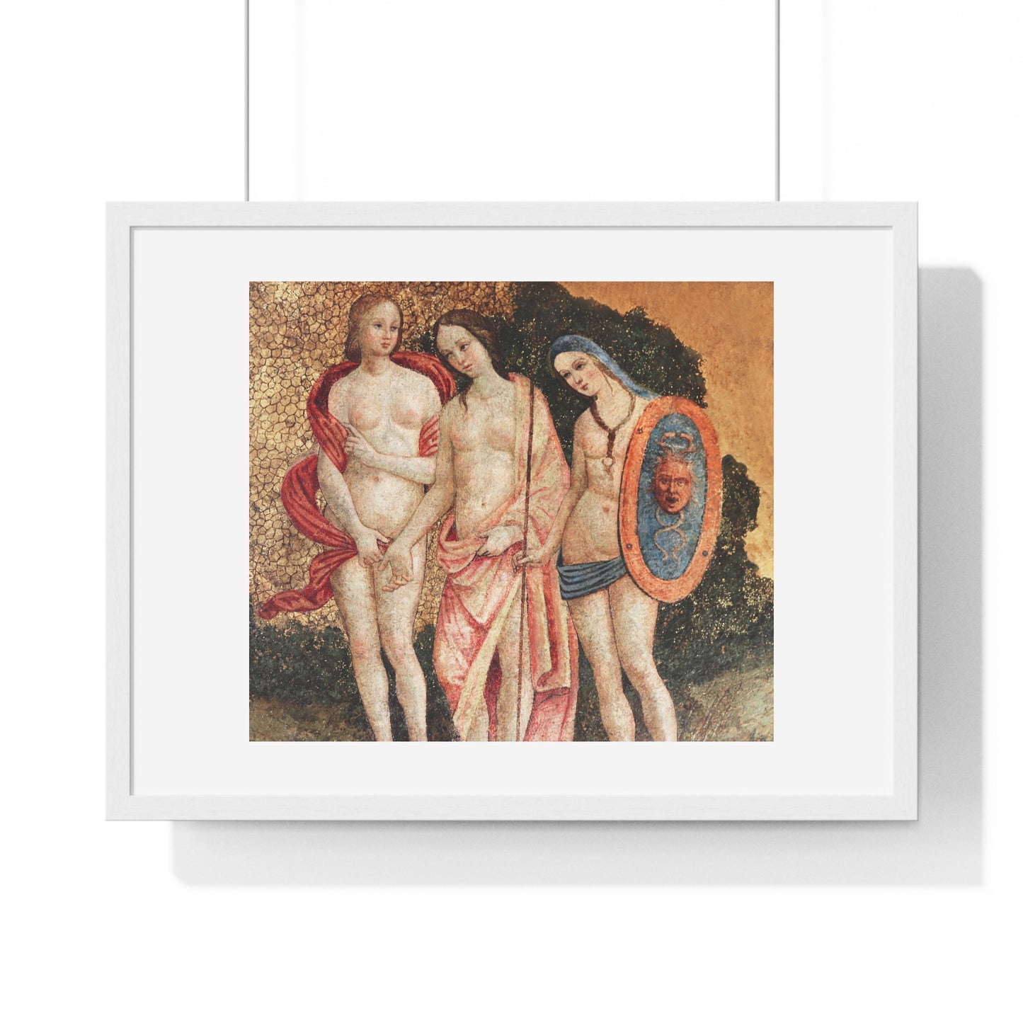 Judgment of Paris (circa 1509) from the Original Fresco by Pinturicchio, Framed Art Print
