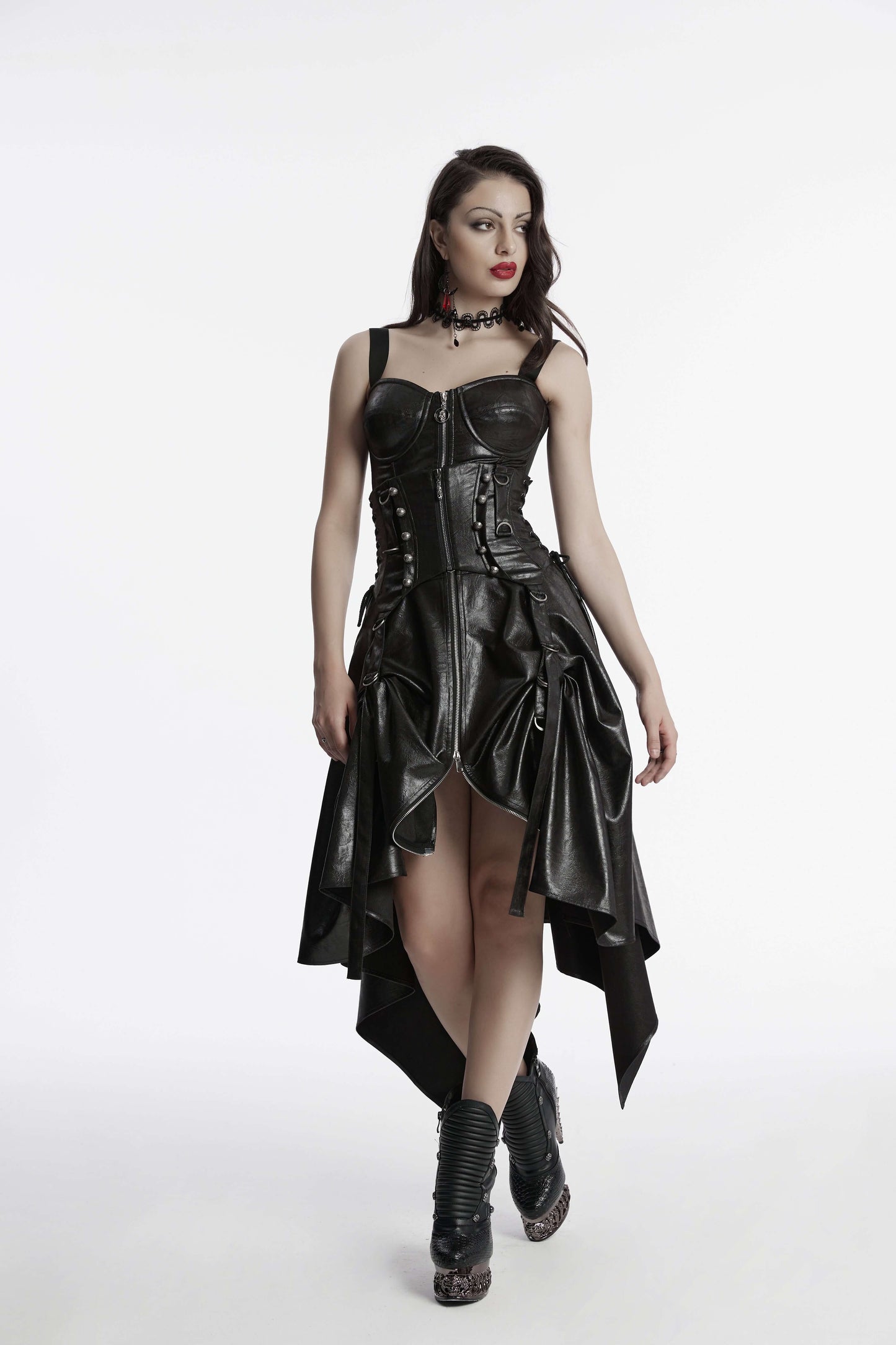 Punk Rave Myra Faux Leather Skirt