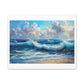 Chinese Style Painting of the Sea, Nature, Ocean 'Designed by AI' Art Print on Canvas