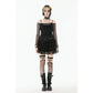 Dark in Love Lyra Fishnet Off-Shoulder Gothic Mesh Top