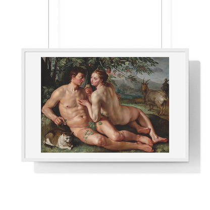 The Fall of Man (1616) by Hendrick Goltzius, from the Original, Framed Print