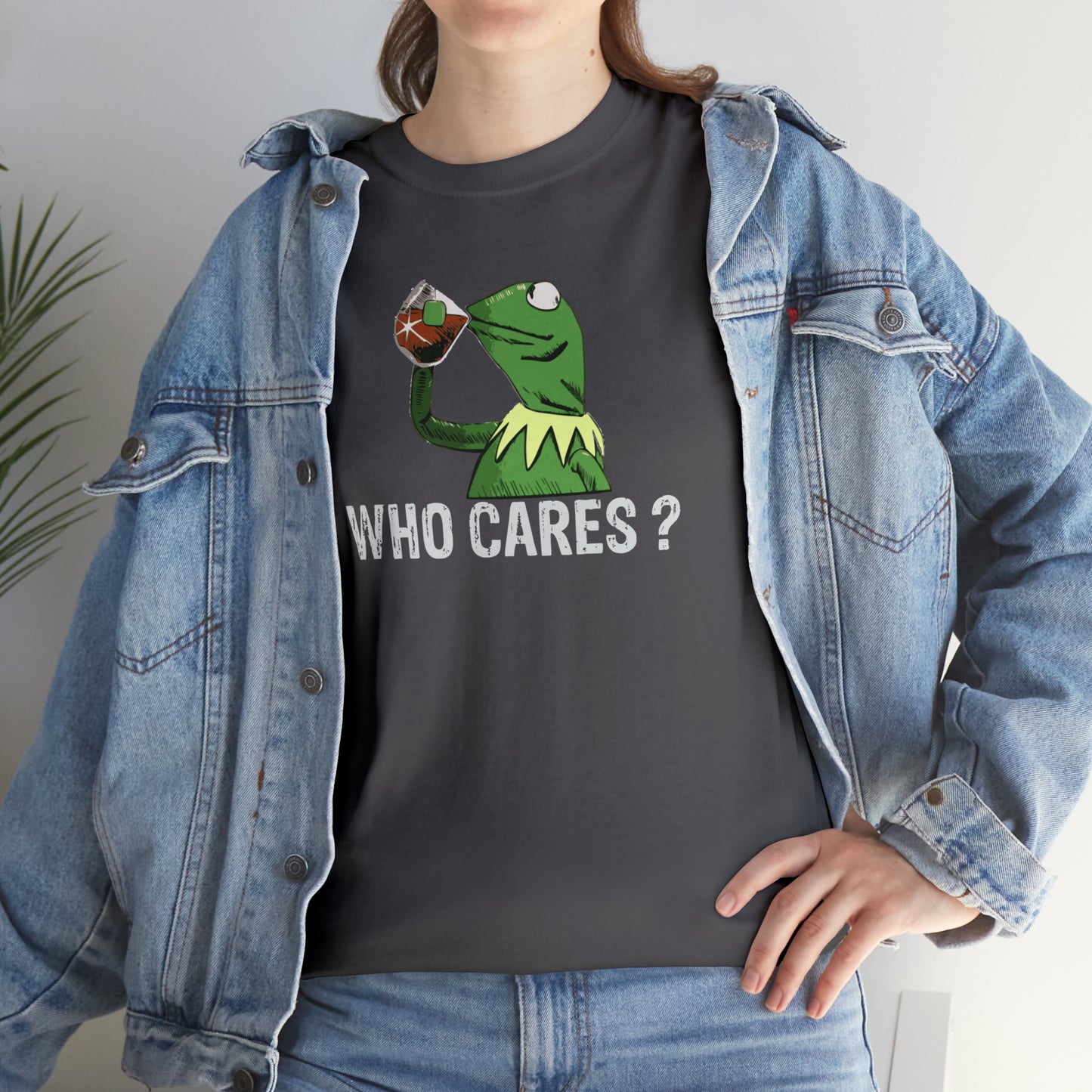 Who Cares Kermit Funny T-Shirt