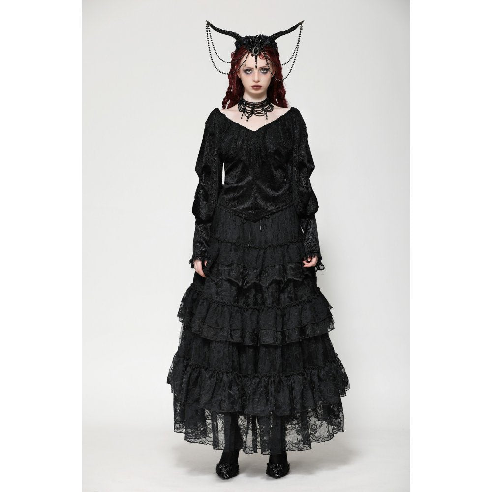 Dark in Love Cressida Gothic Princess Layered Cake Skirt