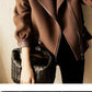 Women's Fashion Drawstring Waist-Tight Woollen Coat