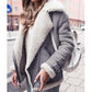 Women's Fashion Suede Overcoat, Flying Jacket, Plus Sizes