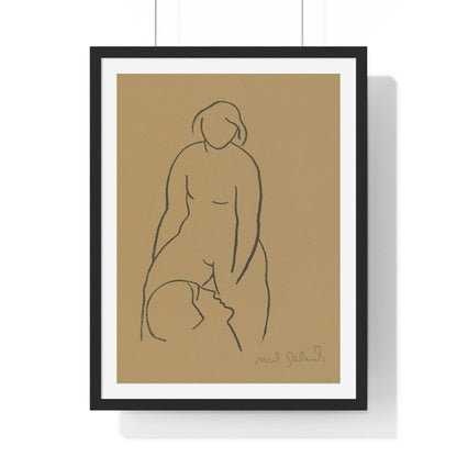Lovers IV (1925) by Mikuláš Galanda, from the Original, Framed Art Print