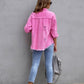 Vireous Women's Ripped Shirt Jacket Pastel Colours