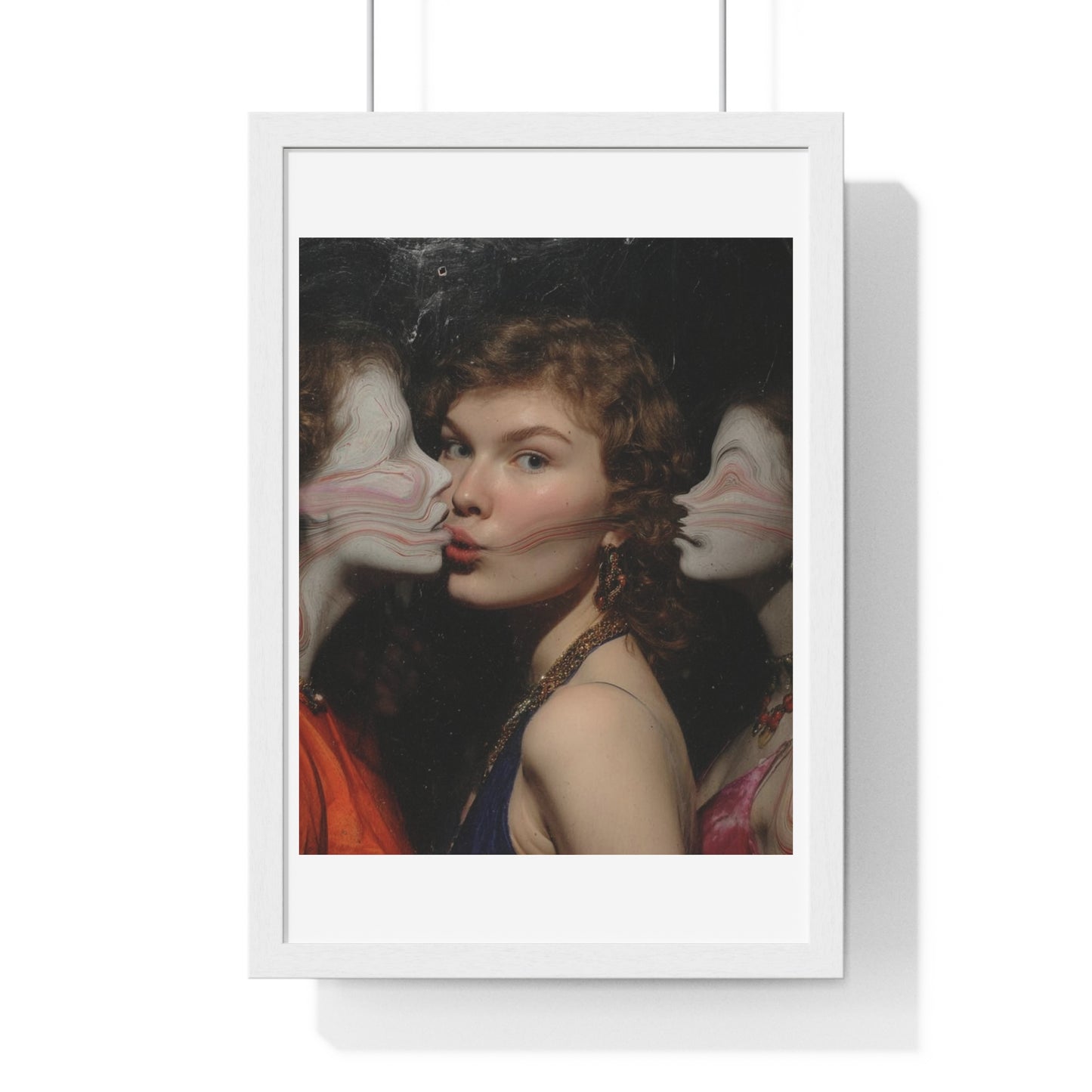 First Love Yourself, Portait Art 'Designed by AI', Framed Art Print
