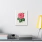 Hand Drawn Red Camellia, Art Print from the Original on Canvas