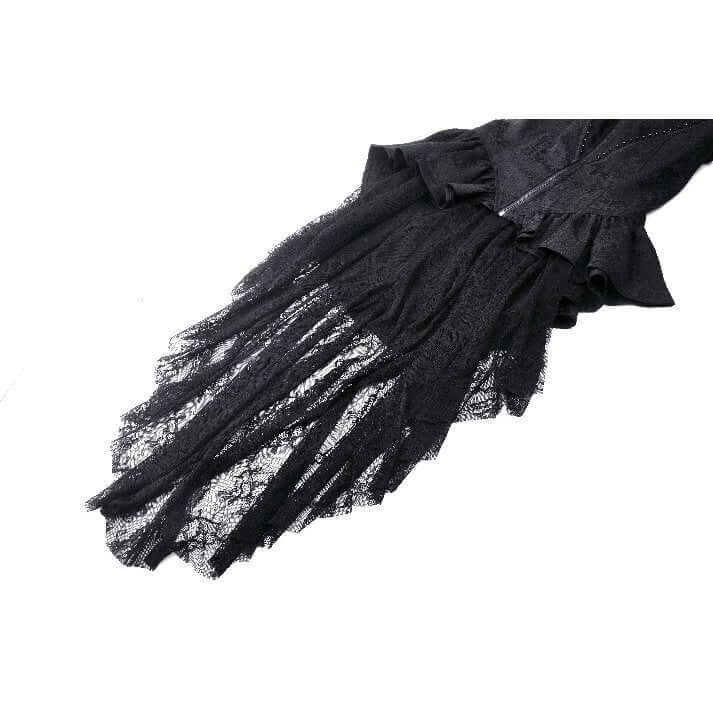 Dark in Love Felicity Gothic Lacy Zip-Up Tailcoat Shirt