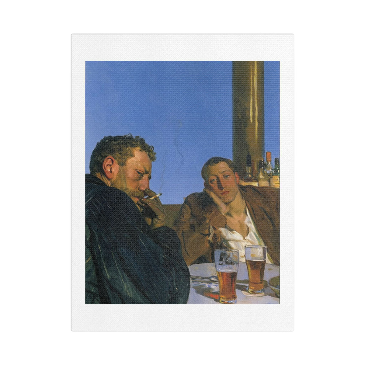 Café Art III, Print on Satin Canvas, Stretched