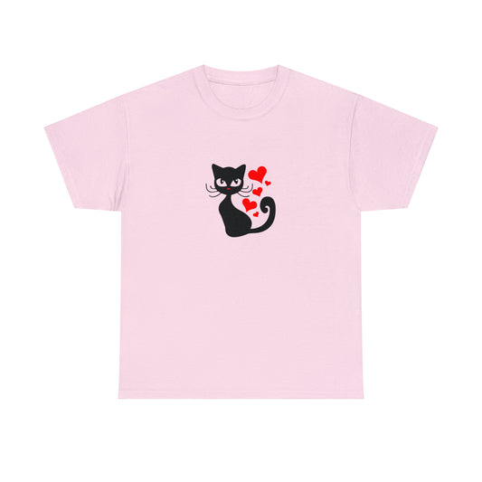 Love Cat Design Fashion T-Shirt